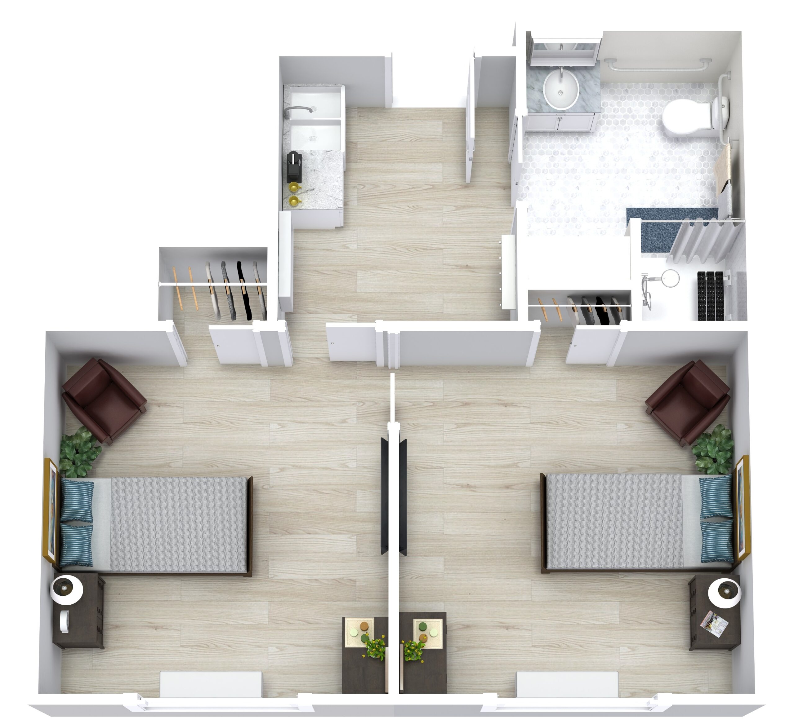 Rocky Mount_AL Semi Private Toe to Toe_LARGER_ 3D Floor Plan